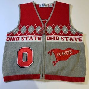 Vintage Ohio State Zip Up Vest Size M